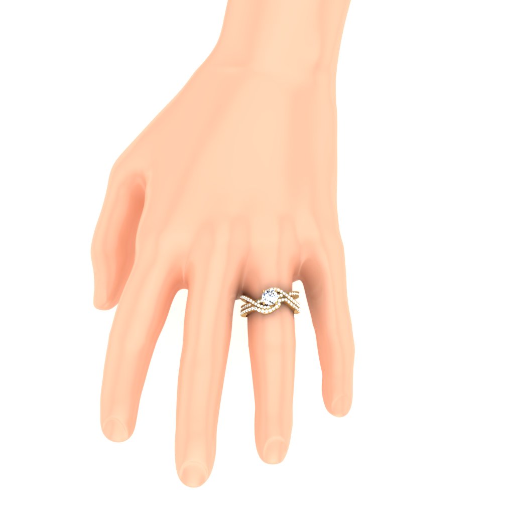 GenuineDiamondDesignerRingonFinger