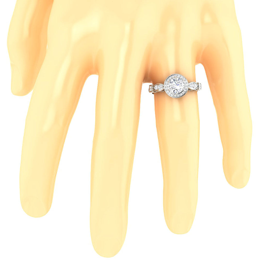 RoundDiamondEngagementRingonFinger