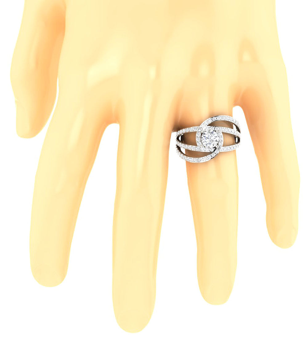 RoundDiamondEngagementRingonFinger