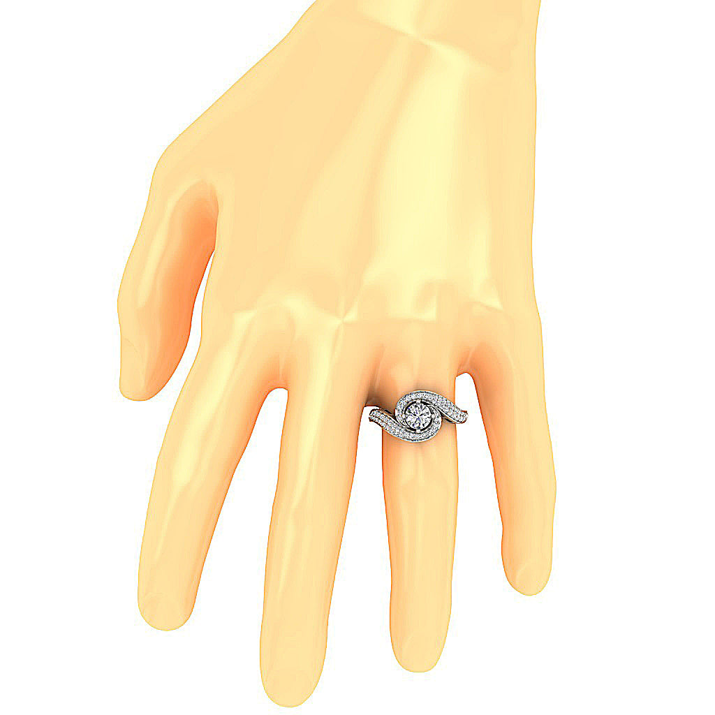 RoundDiamondEngagementRingonFinger