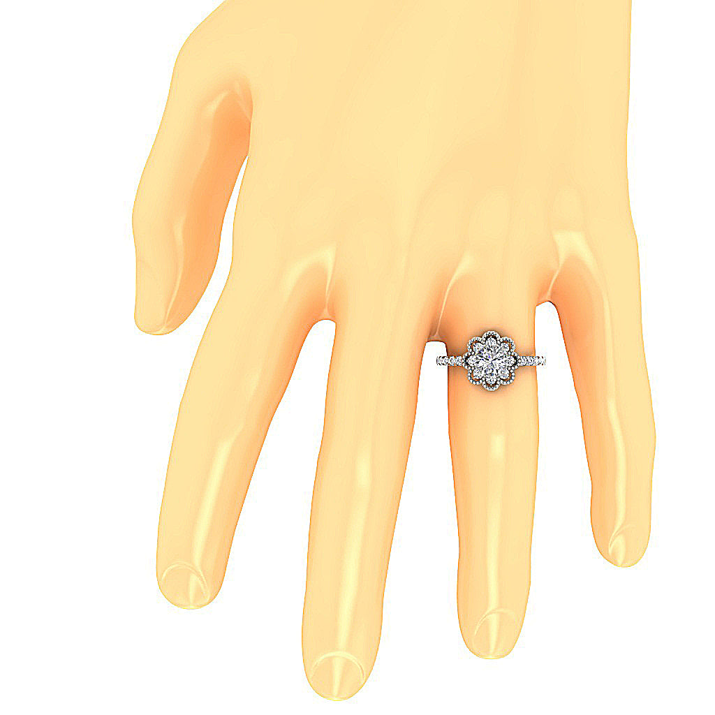 RoundDiamondEngagementRingonFinger
