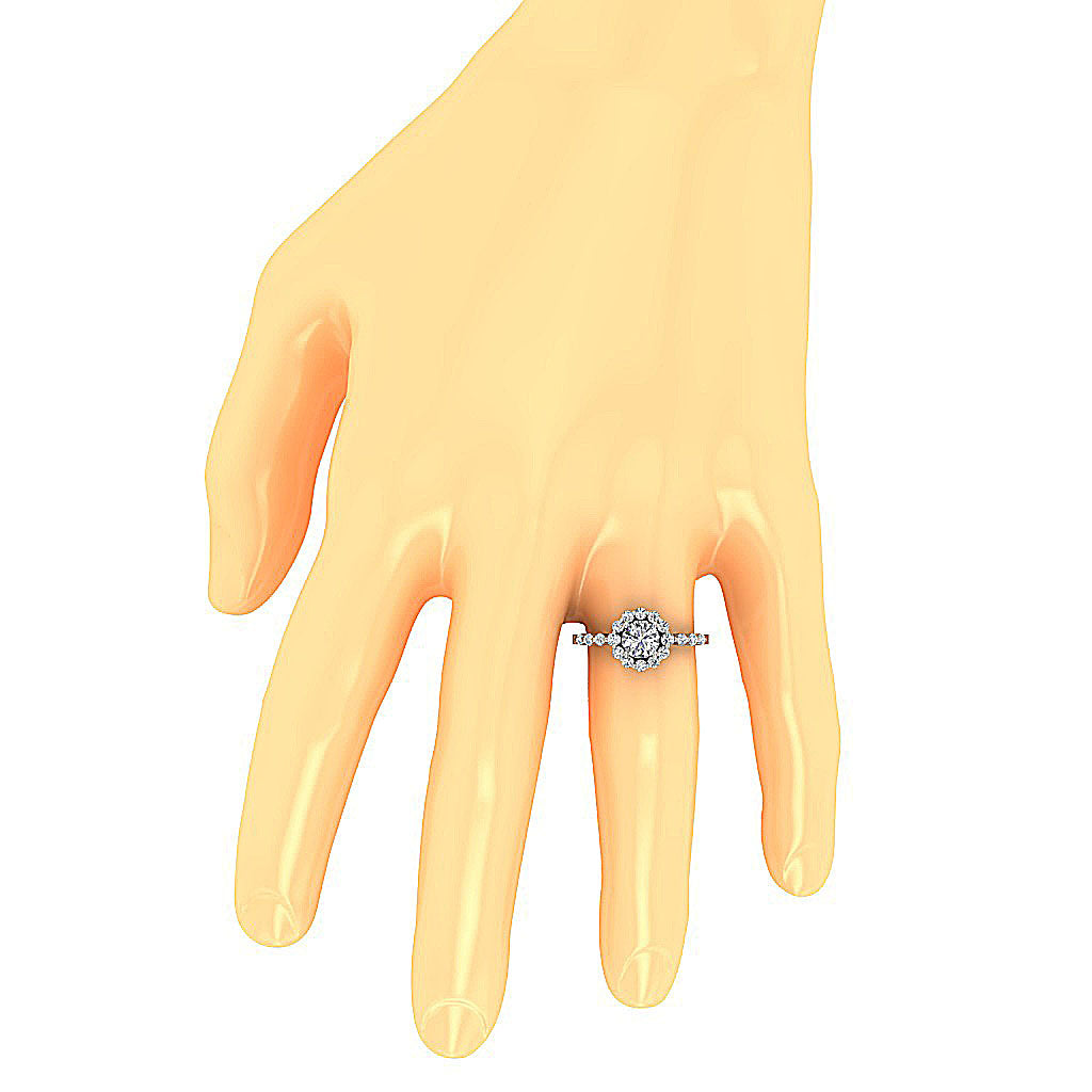 RoundDiamondEngagementRingonFinger