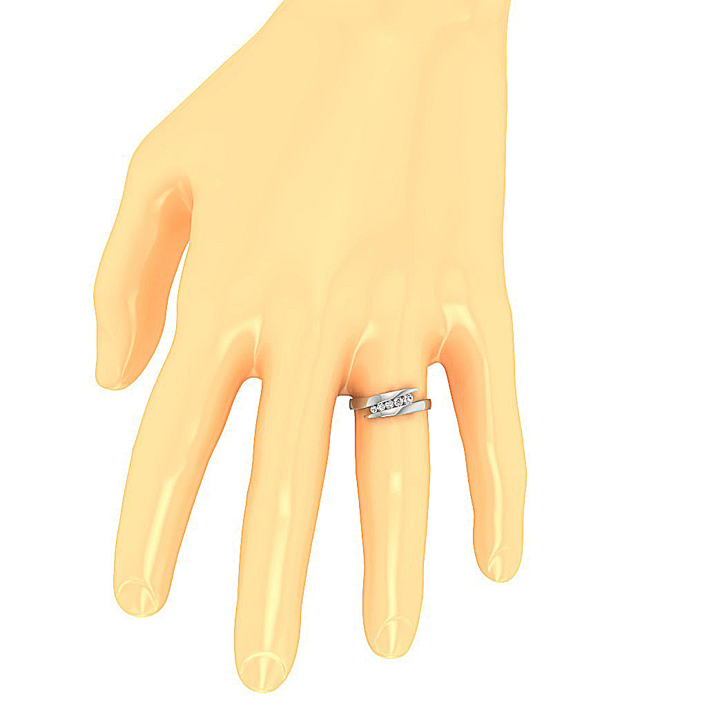 RoundDiamondWeddingRingOnFinger