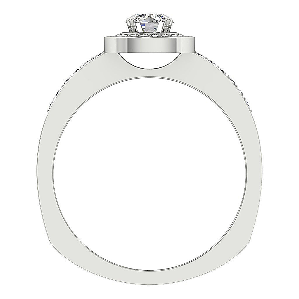 DiamondWhiteGoldRingFrontViewProngSet