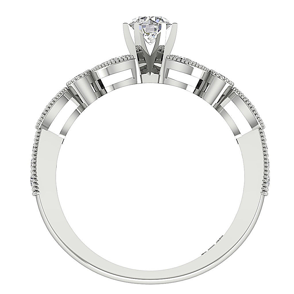 DiamondWhiteGoldRingFrontViewProngSet