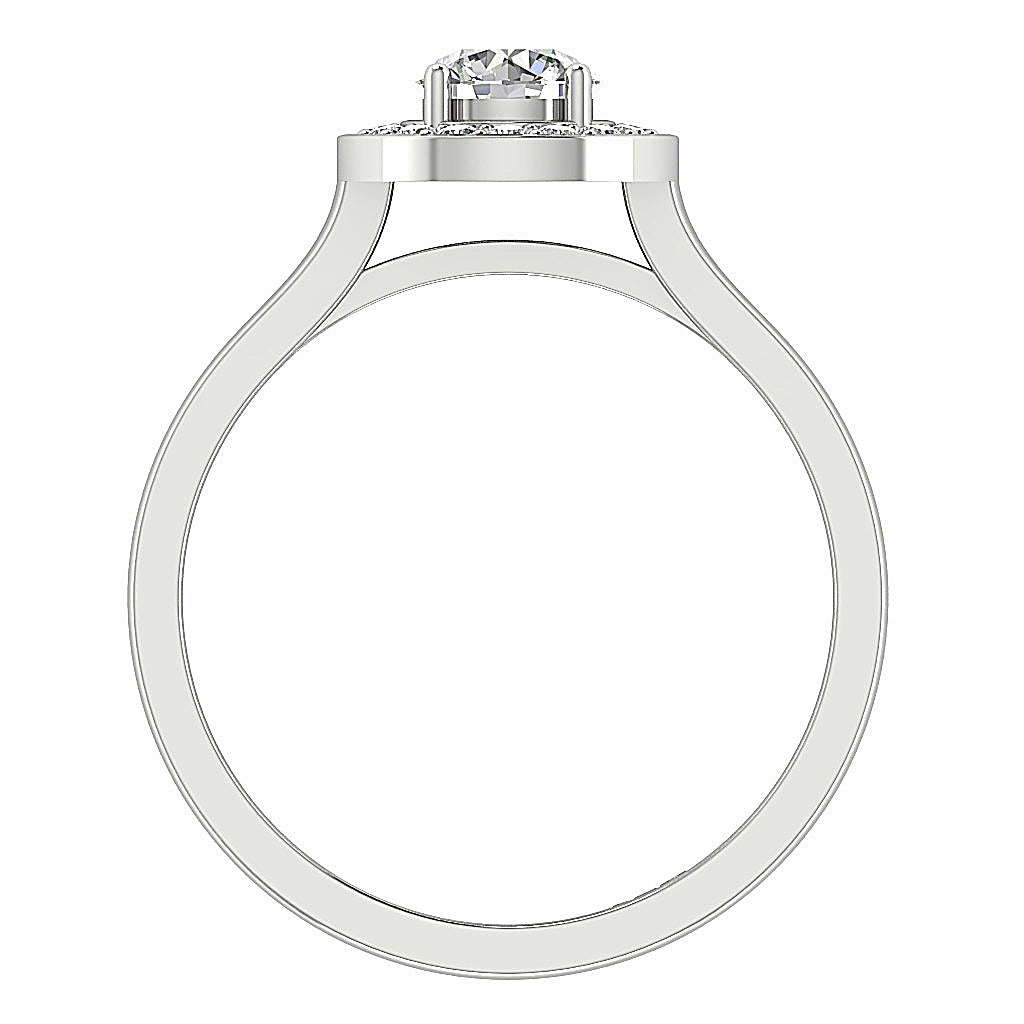 DiamondWhiteGoldRingFrontViewProngSet