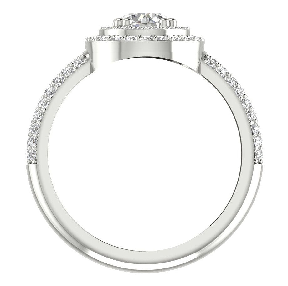 DiamondWhiteGoldRingFrontViewProngSet