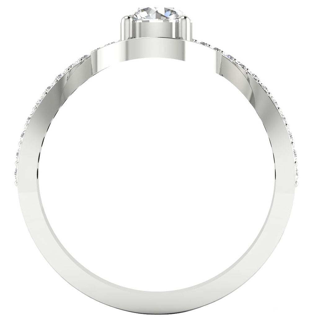 RoundDiamondWhiteGoldRIngFrontView