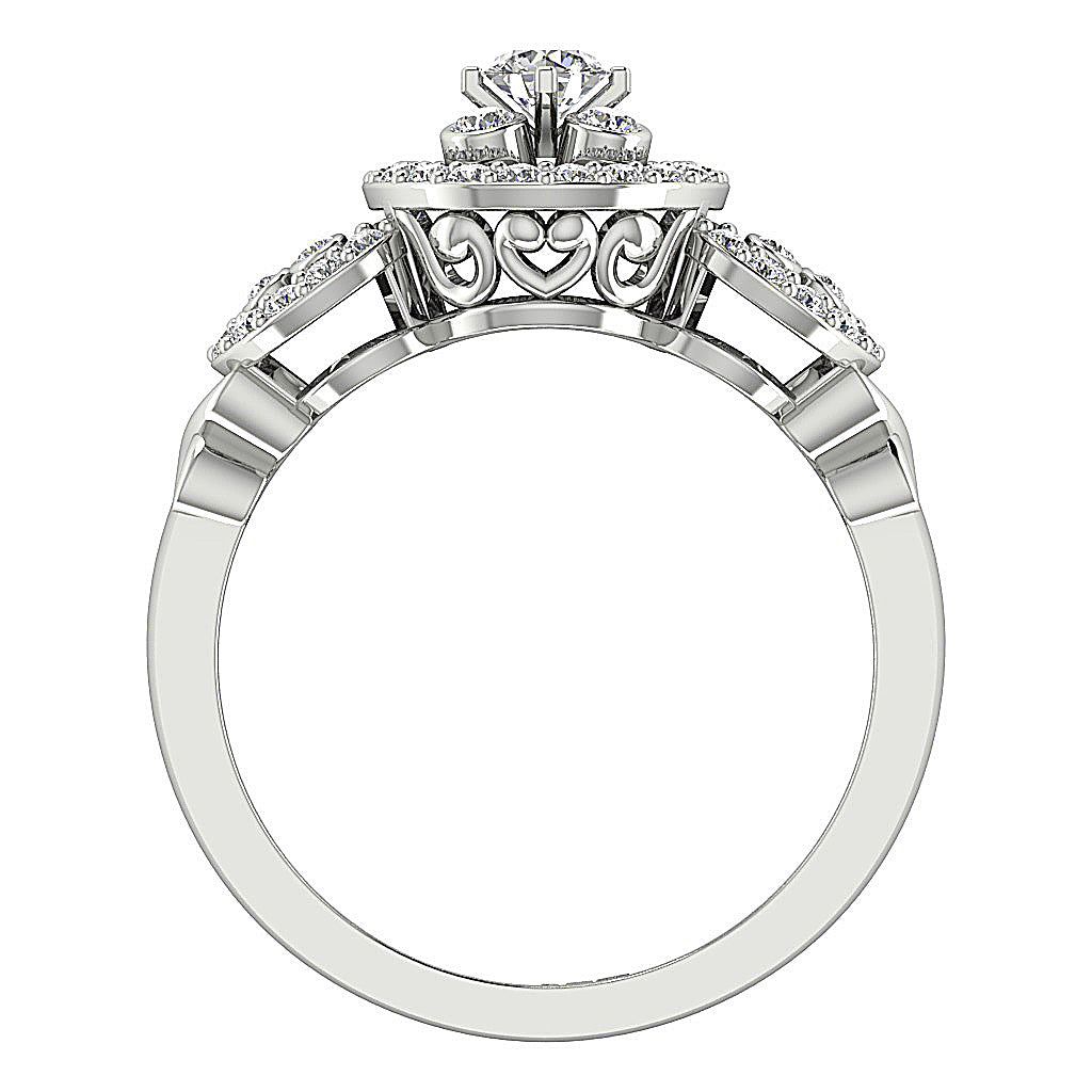 DiamondWhiteGoldRingFrontViewProngSet