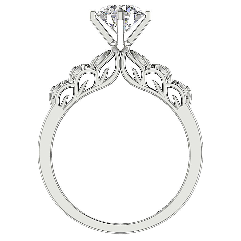 Diamond14kSolidGoldWhiteGoldRingFrontView