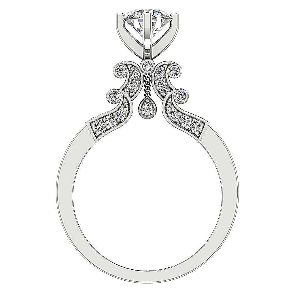 Diamond14kWhiteGoldRingFrontView