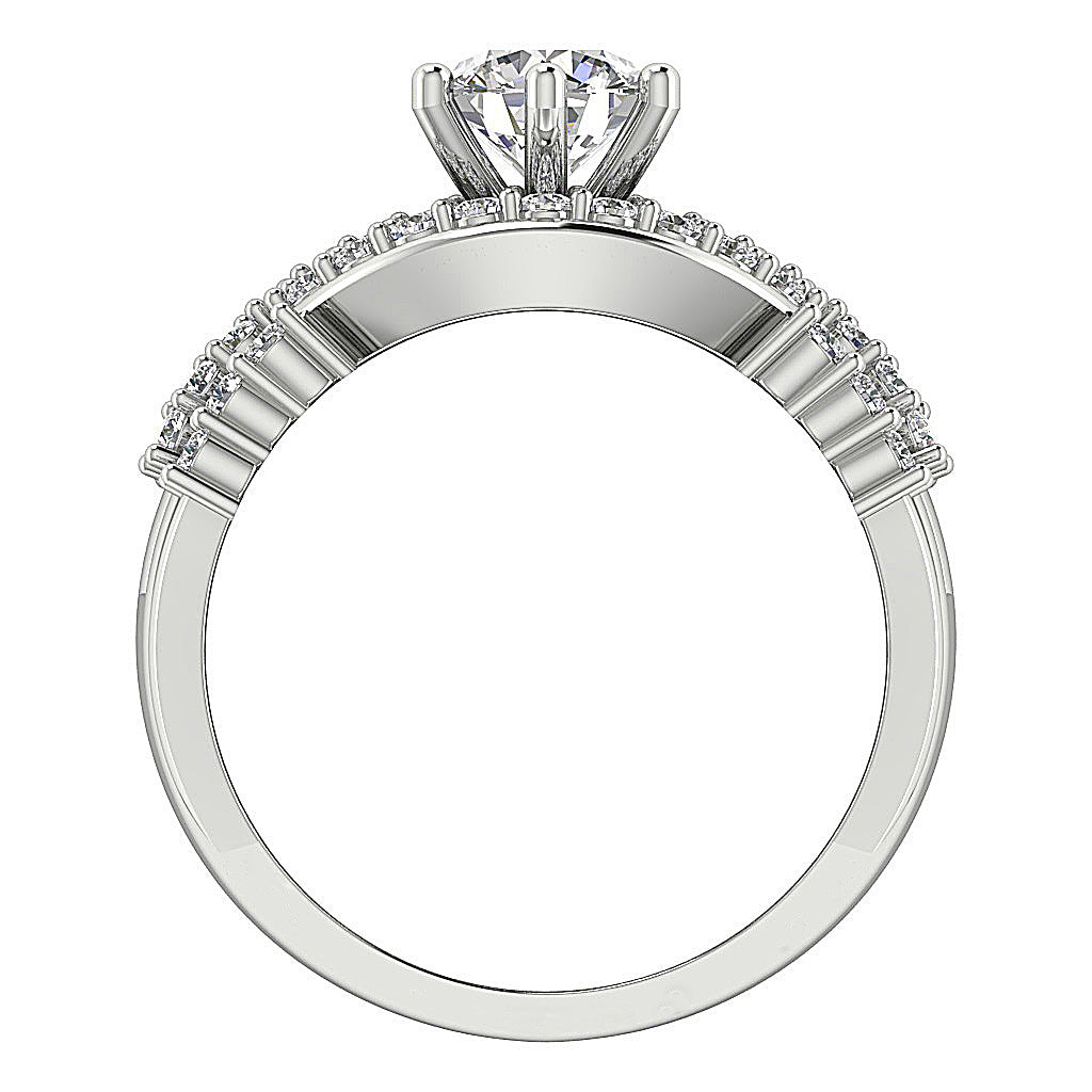 DiamondWhiteGoldRingFrontViewProngSet