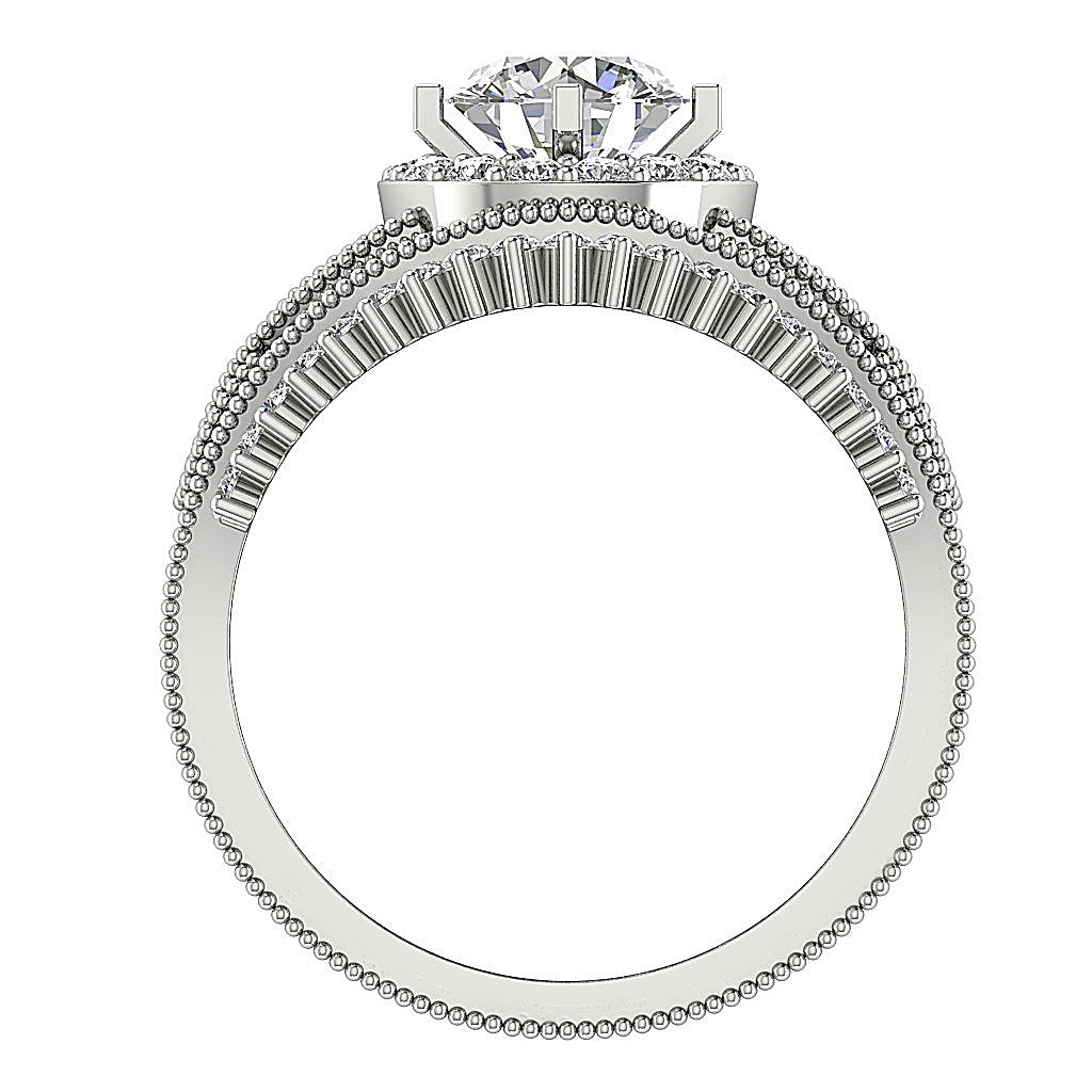 GenuineDiamondWhiteGoldRingFrontView