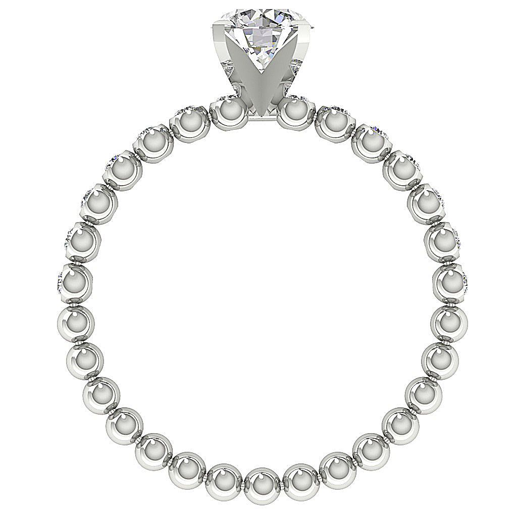 RoundDiamondWhiteGoldRingFrontView