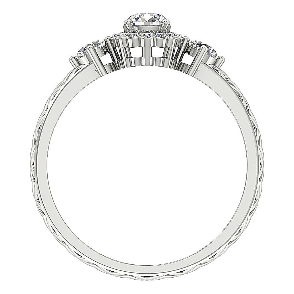 GenuineDiamondWhiteGoldRingFrontView