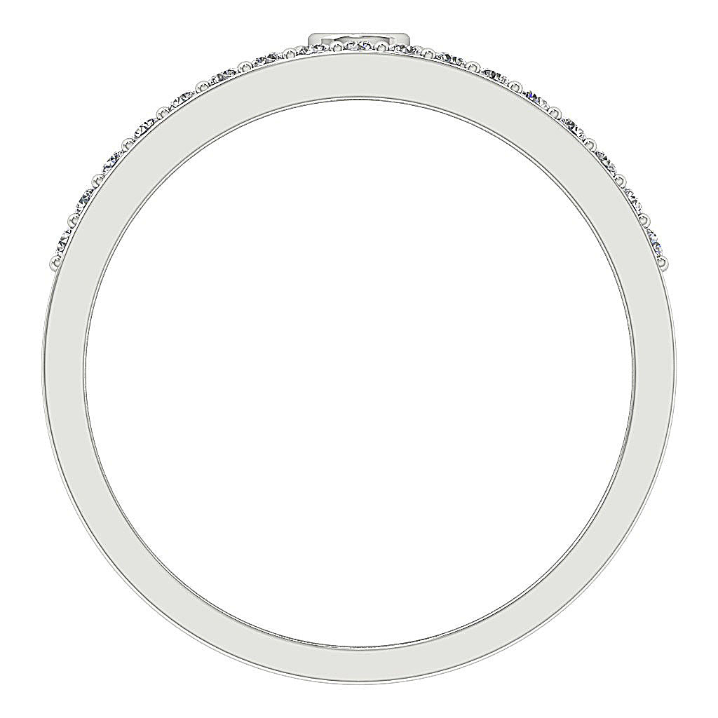 RoundDiamondWhiteGoldRingFrontView