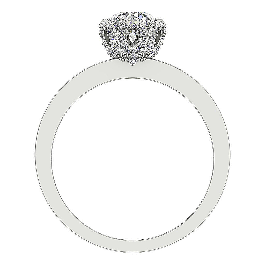 DiamondWhiteGoldRingFrontViewProngSet