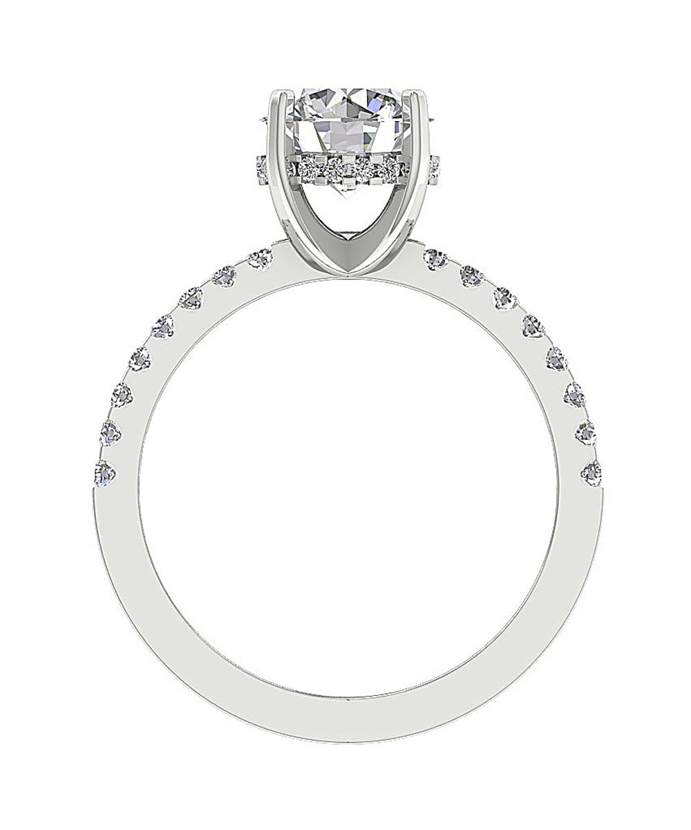 DiamondWhiteGoldRingFrontViewProngSet