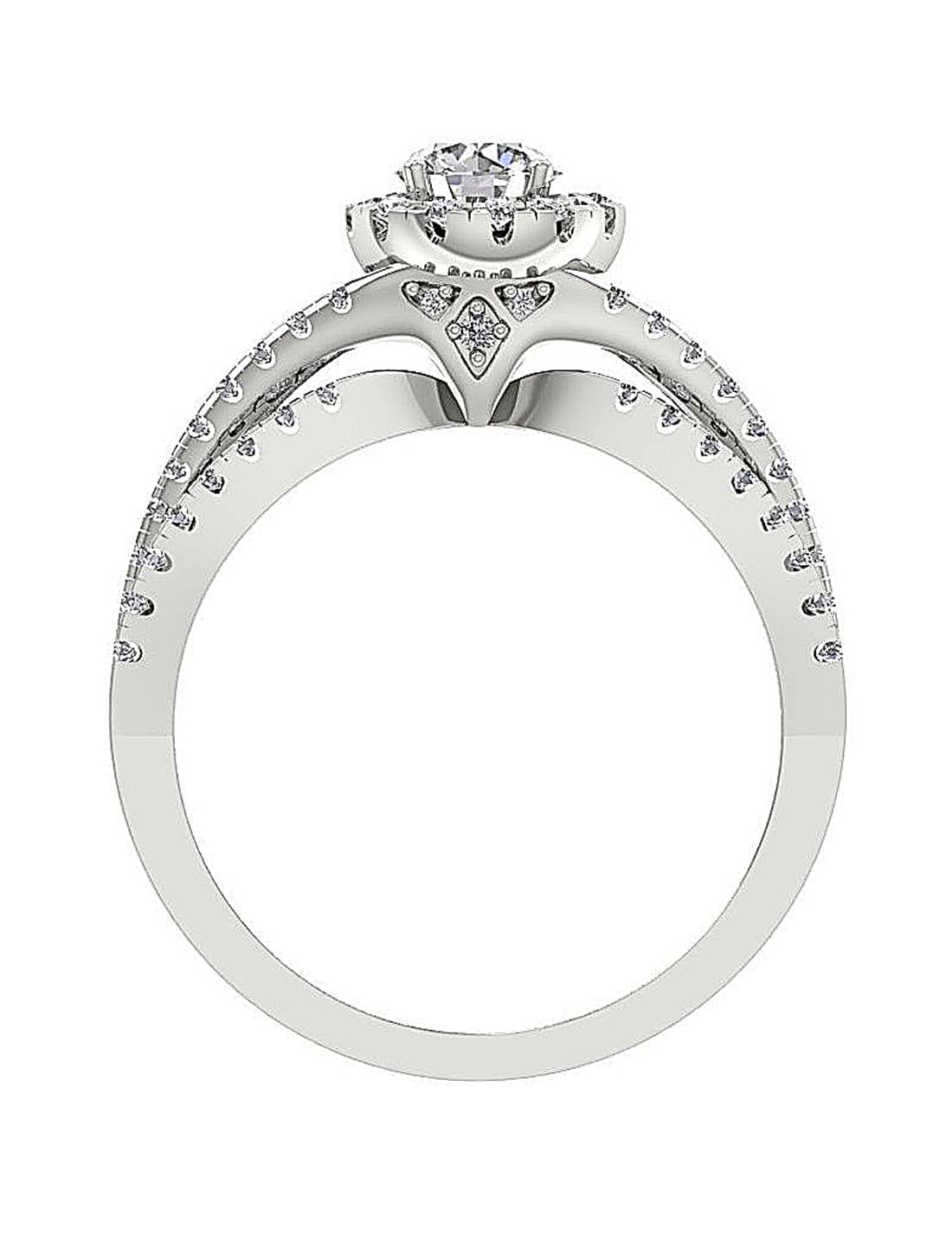 DiamondWhiteGoldRingFrontViewProngSet