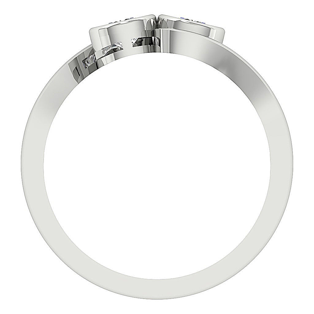 RoundDiamondWhiteGoldRingFrontView