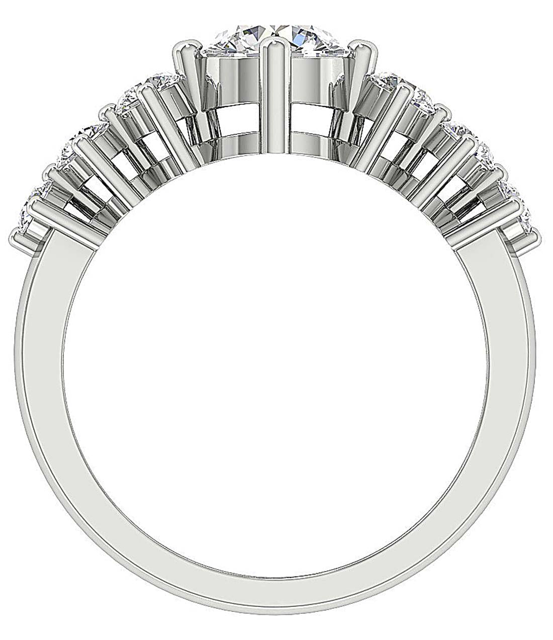 DiamondWhiteGoldRingFrontViewProngSet