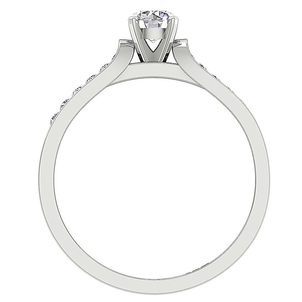 GenuineDiamondWhiteGoldRingFrontView