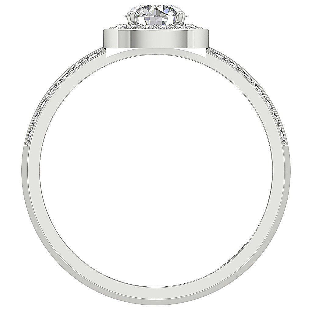 GenuineDiamondWhiteGoldRingFrontView
