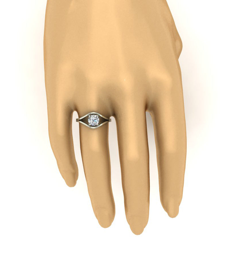 RoundCutDiamondAnniversaryRingonFinger