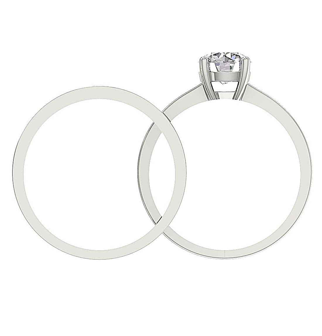 DiamondWhiteGoldRingFrontViewProngSet