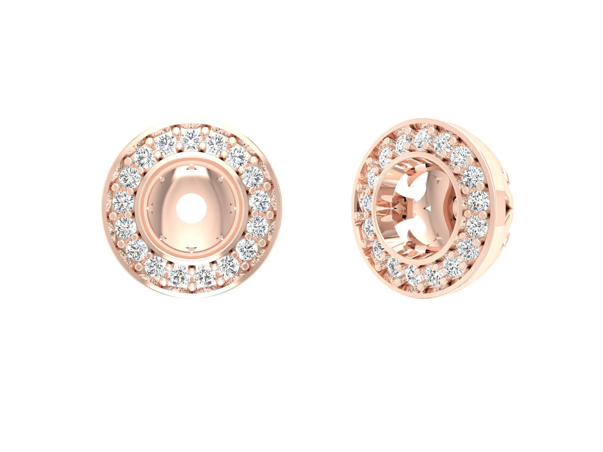 The Amelia Prong Set Natural Diamond Removable Jacket 14K Rose Gold