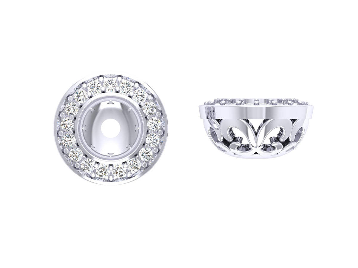 The Amelia Prong Set Natural Diamond Removable Jacket 14K Rose Gold