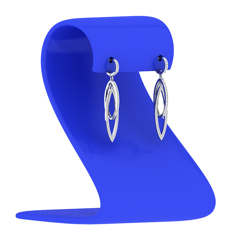 The James Designer Dangle Earring 14K Rose Gold
