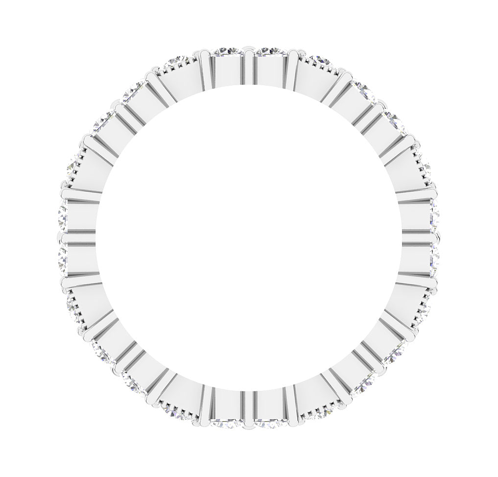 The Eduardo 14K Two-Tone Gold Round Cut Diamond Full Eternity Engagement Ring