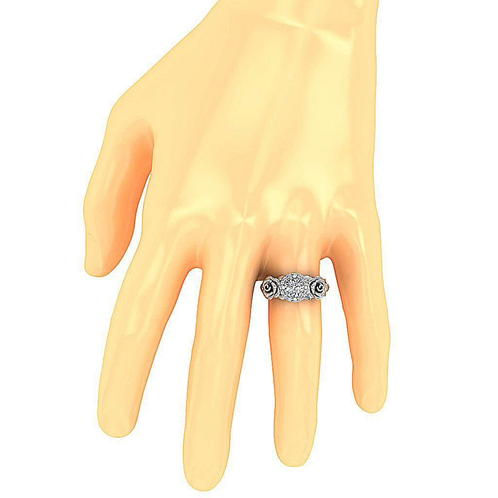 FingeronHnadFlowreRing