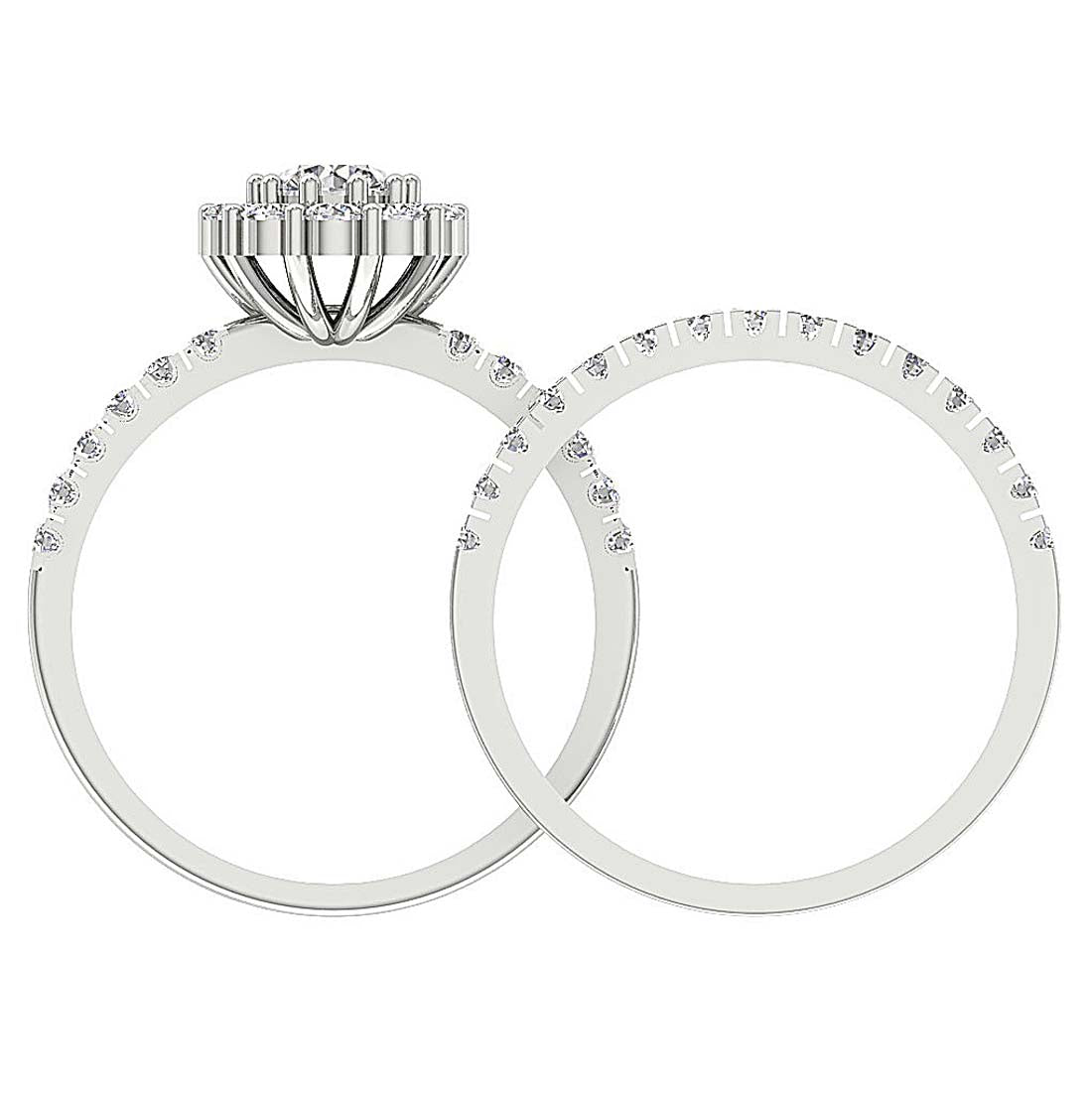 FrontViewBridalEngagementRing14kSolidGold