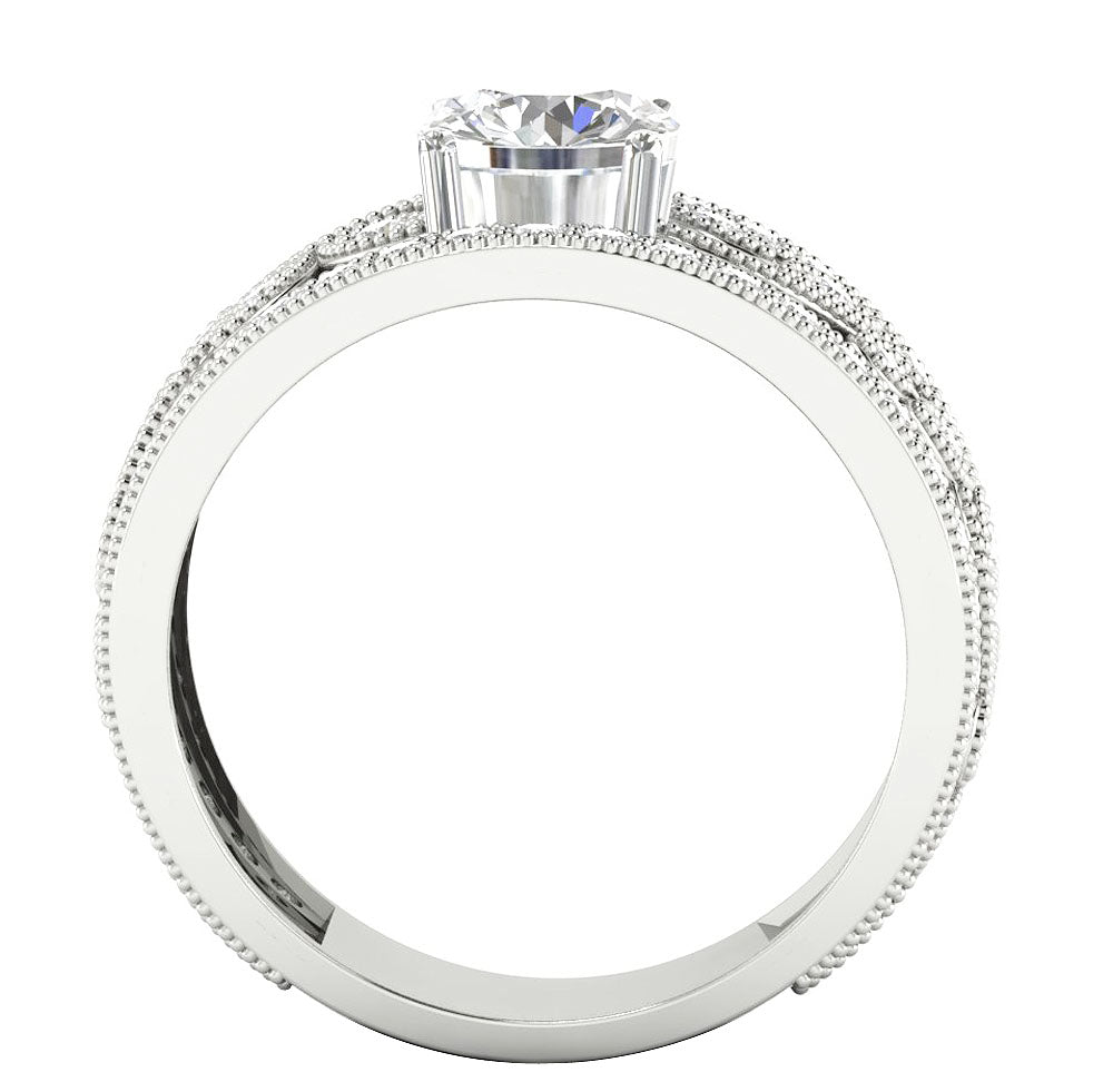 FrontViewNaturalDiamondRingProngSet