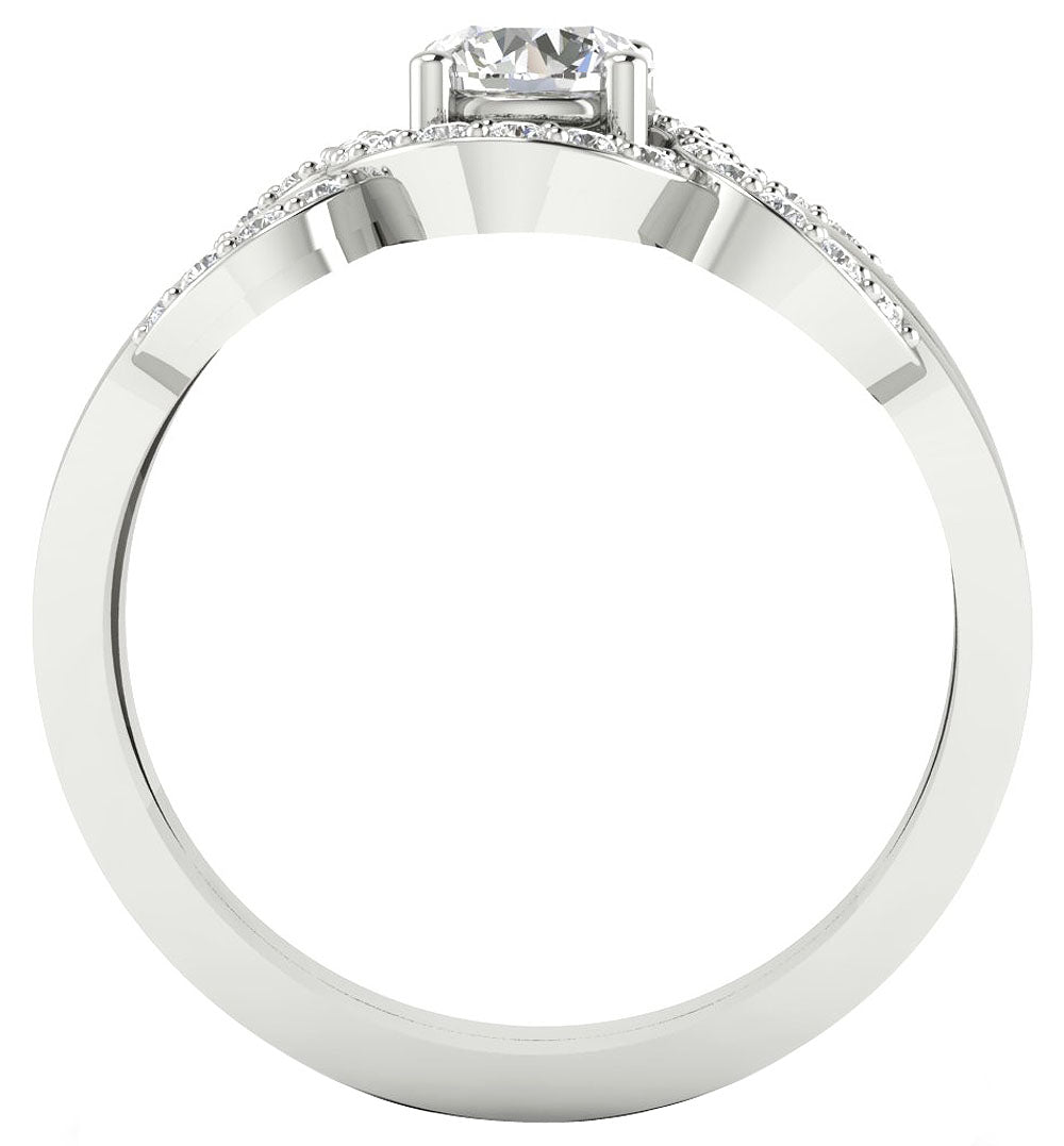 FrontViewNaturalDiamondRingProngSet