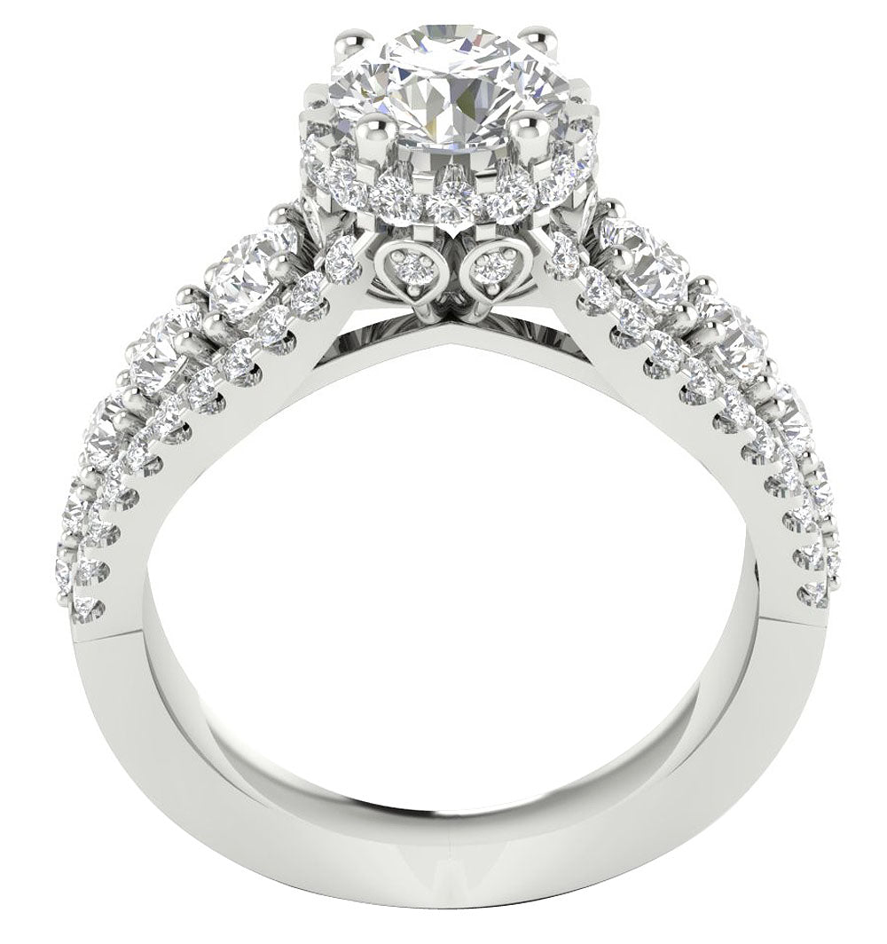 FrontViewNaturalDiamondRingProngSet