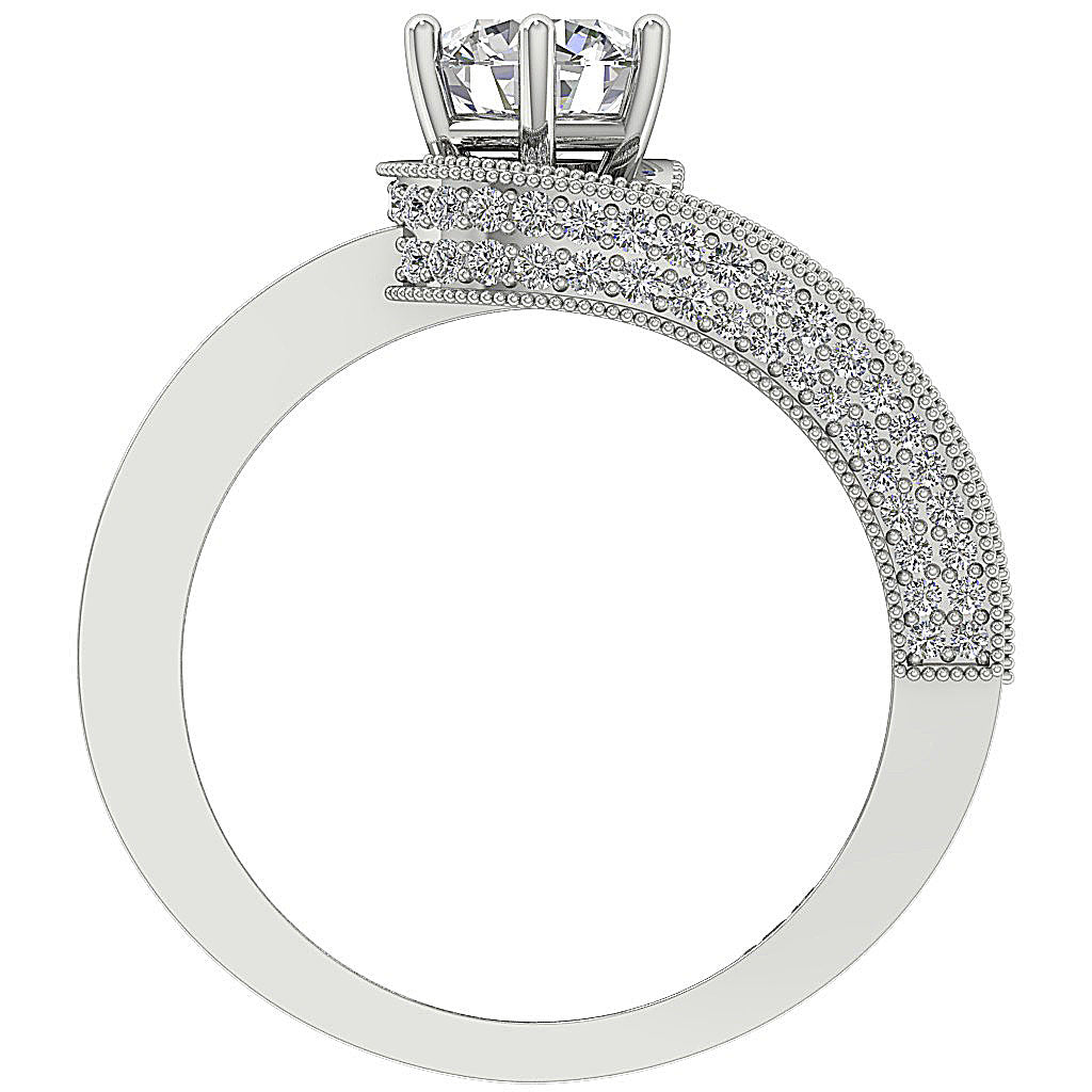 FrontViewNaturalDiamondRingProngSet