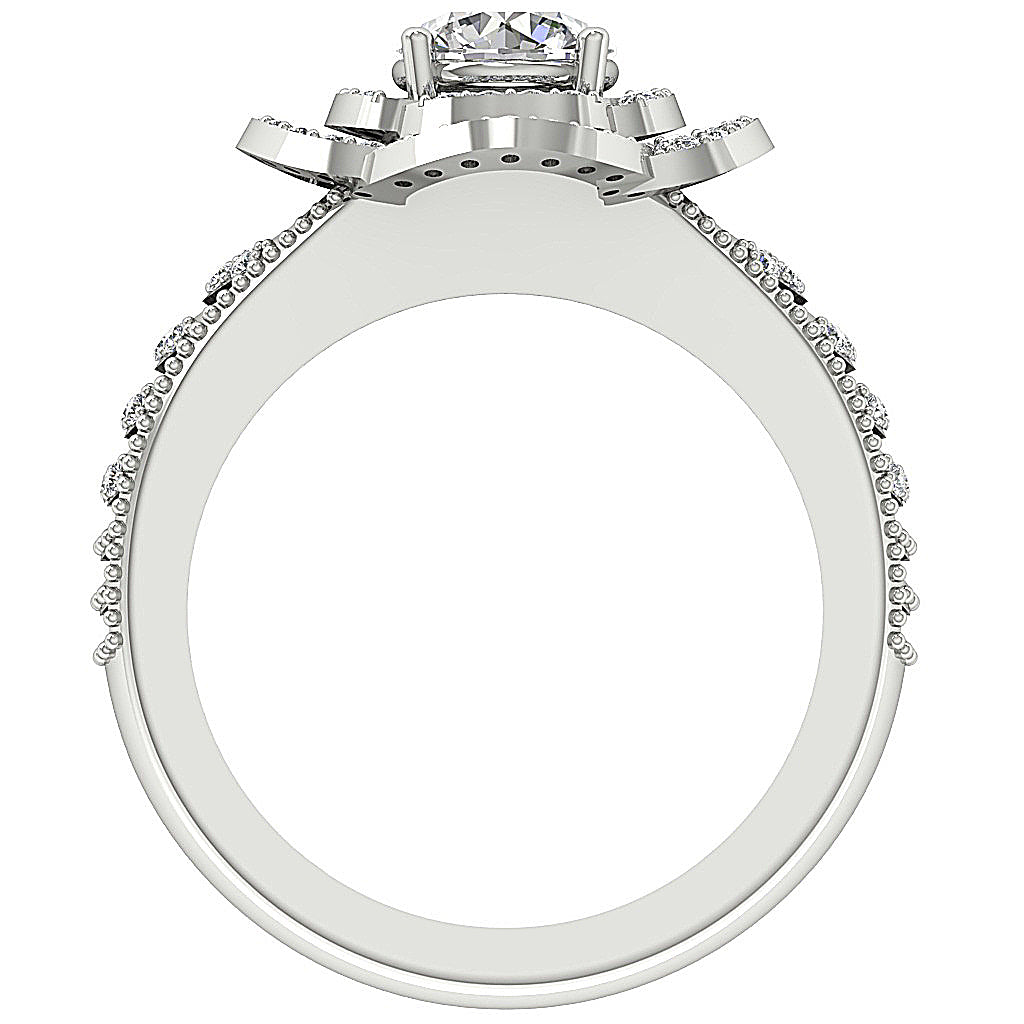 FrontViewNaturalDiamondRingProngSet