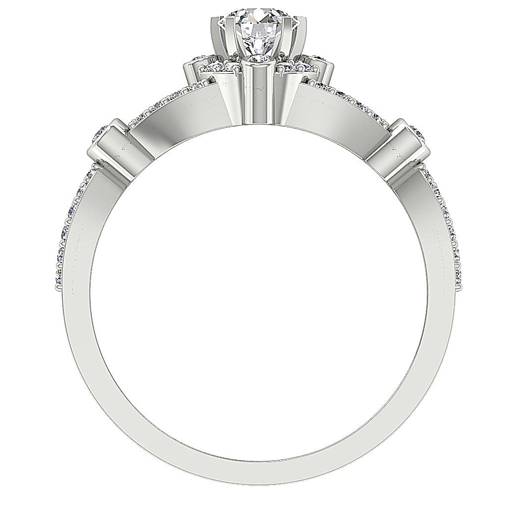 FrontViewNaturalDiamondRingProngSet
