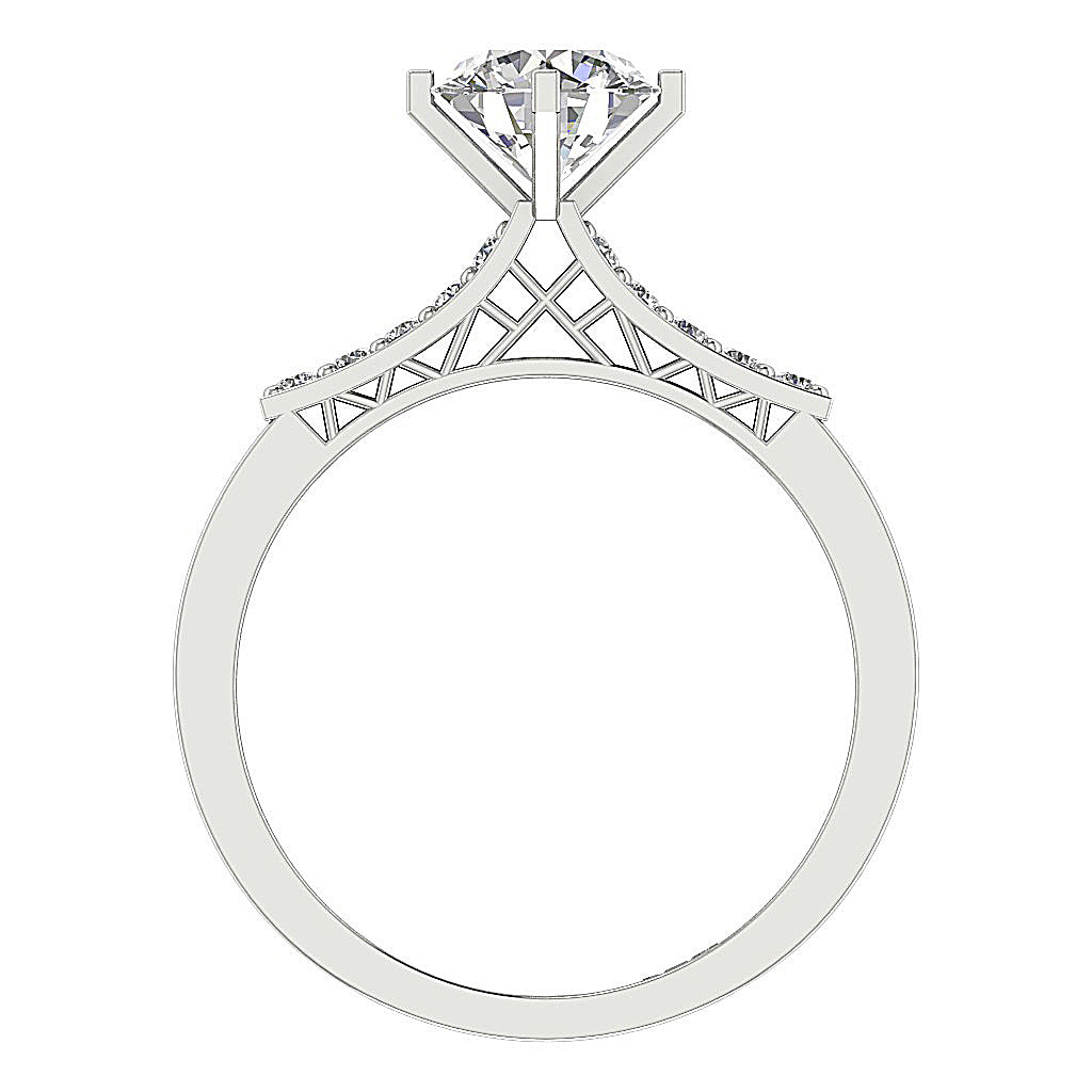 FrontViewGenuineDiamondSolitaireRing