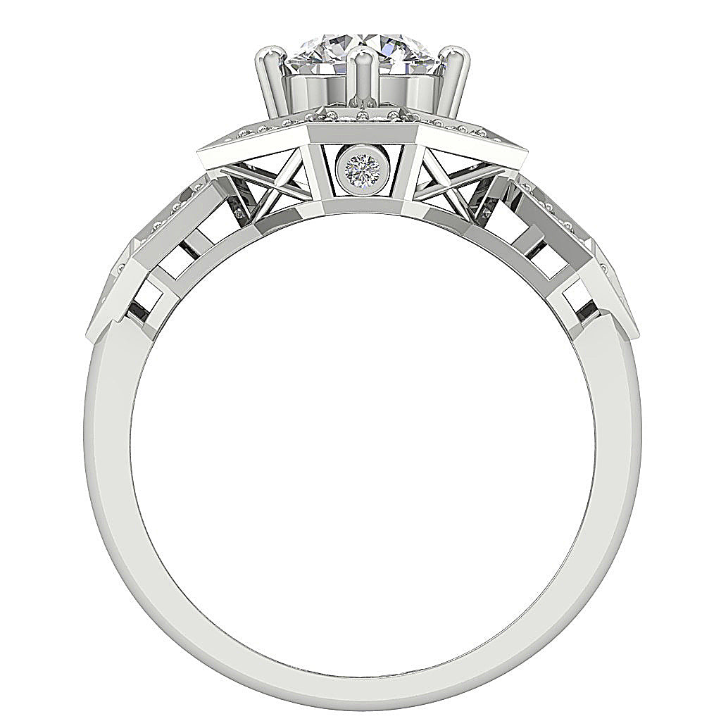 FrontViewGenuineDiamondSolitaireRing