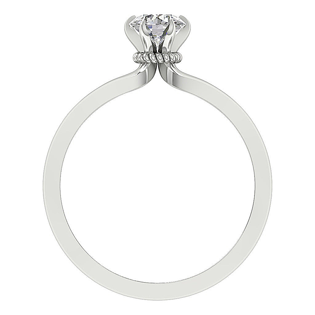 FrontViewGenuineDiamondSolitaireRing