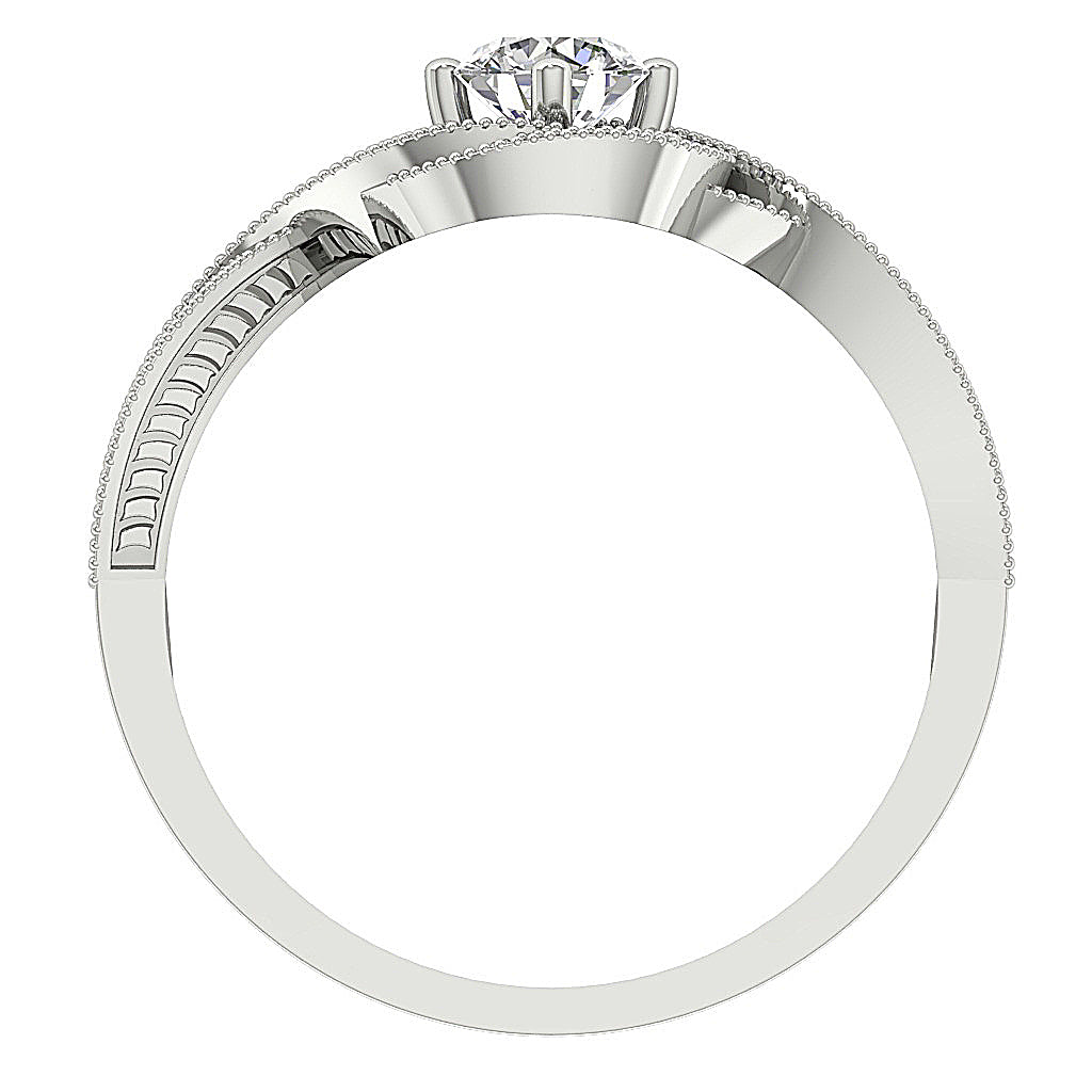 FrontViewGenuineDiamondSolitaireRing