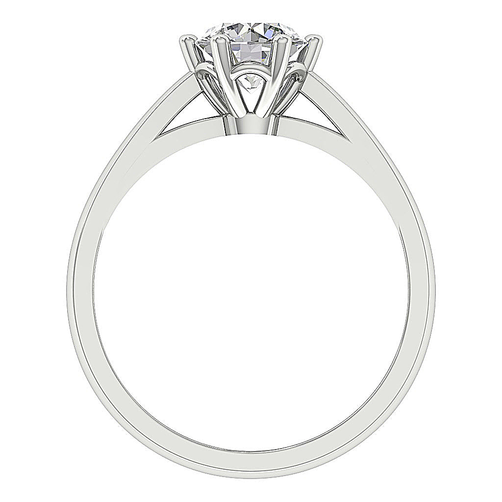FrontViewGenuineDiamondSolitaireRing