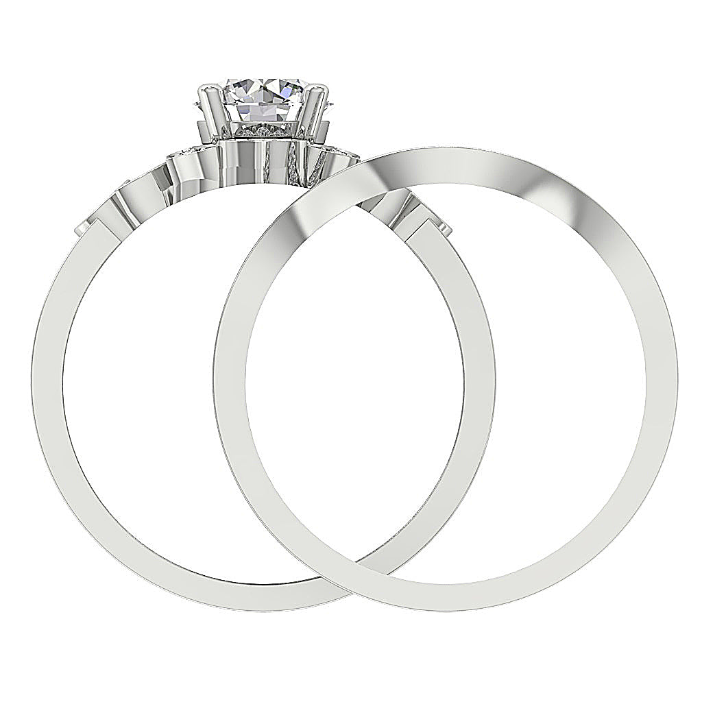 FrontViewRoundDiamondRingProngSet