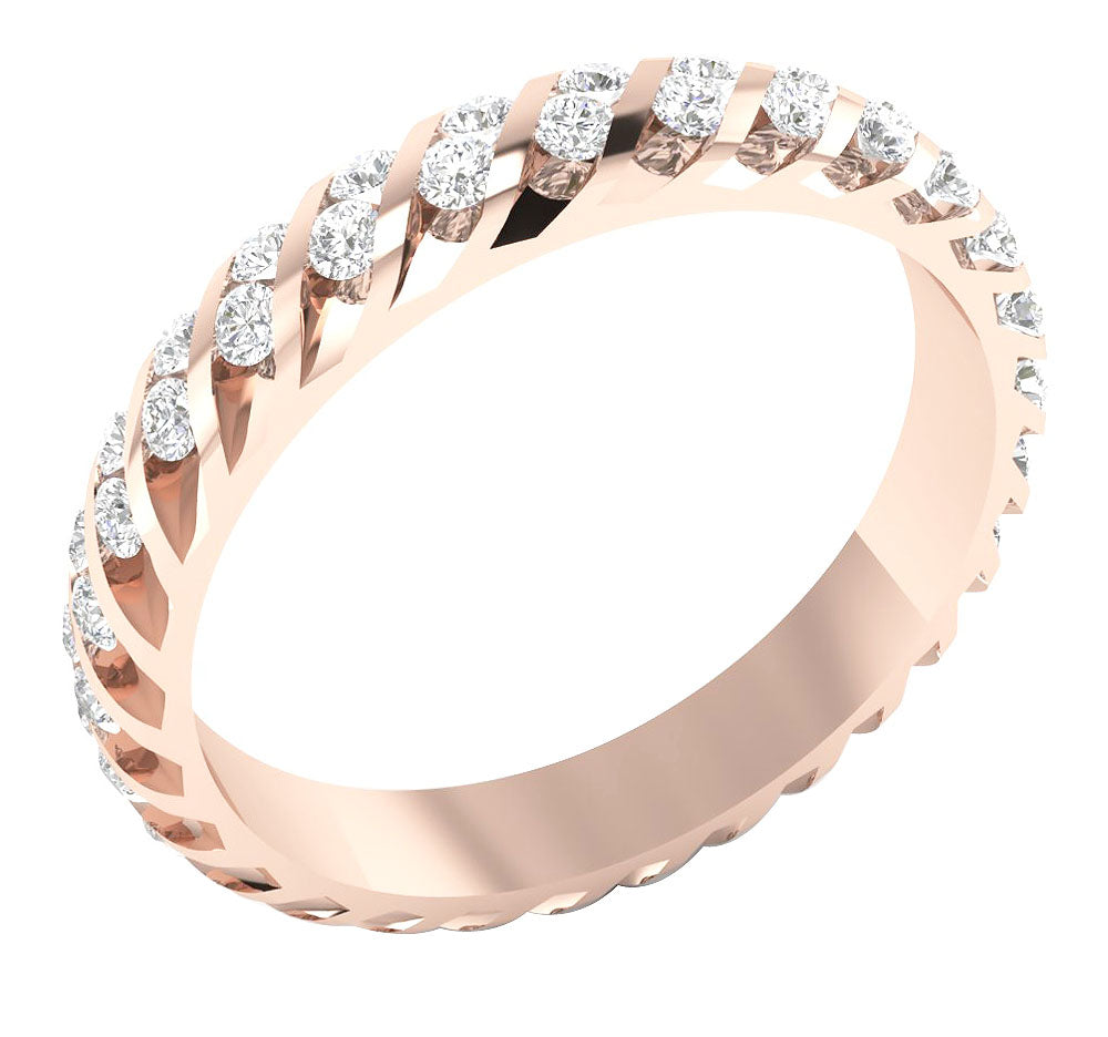 GenuineDiamondEternityRing14kRoseGold