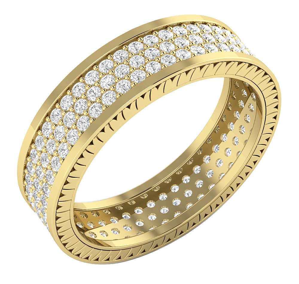 GenuineCutDiamondEternityRing14kGold