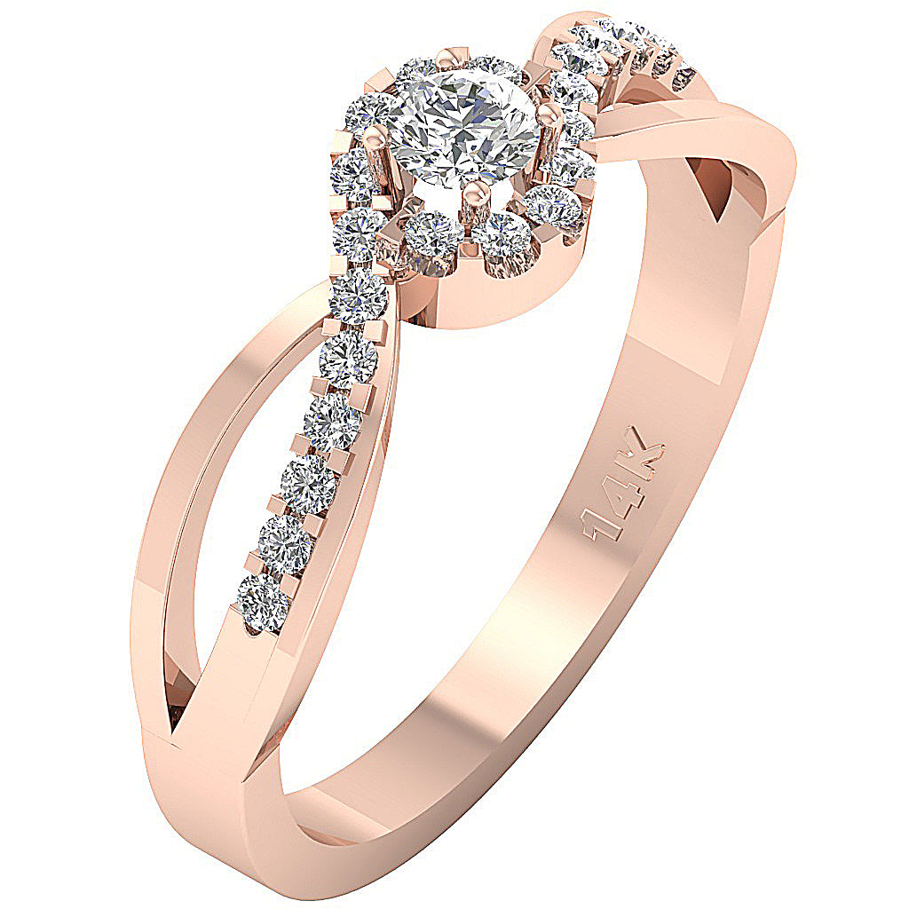 RoundDiamondRing14kGold